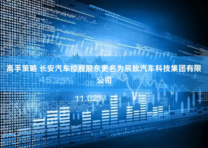 高手策略 长安汽车控股股东更名为辰致汽车科技集团有限公司