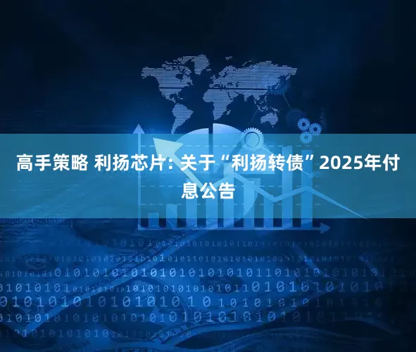 高手策略 利扬芯片: 关于“利扬转债”2025年付息公告